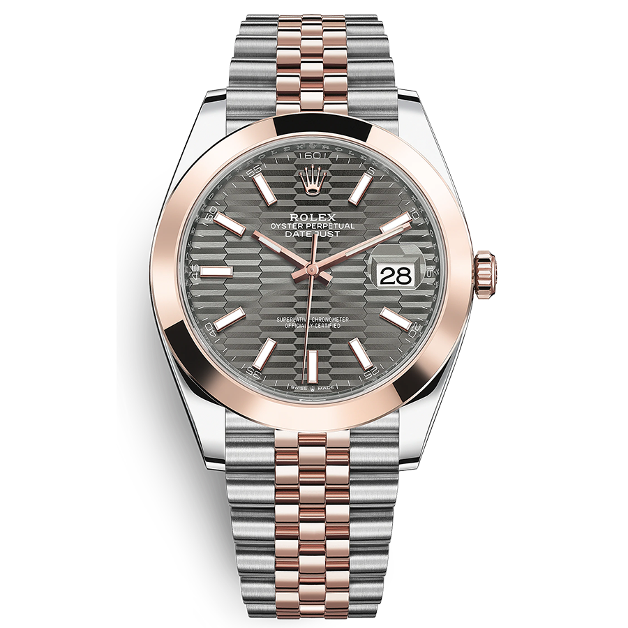 Rolex Datejust 41mm Slate, Fluted Motif Dial Smooth Bezel 126301